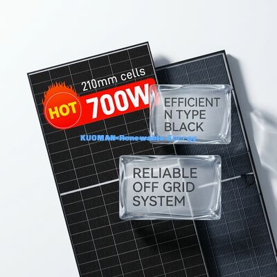 แผงโซลาร์เซลล์โมโนคริสตัลไลน์ 700W ทนทานต่อสภาพอากาศ IP65 ขนาด 1722x1134x30 มม.
