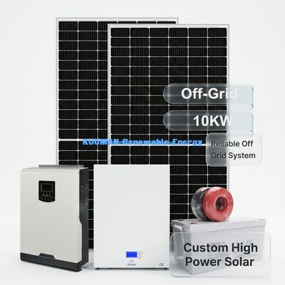 ระบบแผ่นพลังแสงอาทิตย์ซิลิคอนโมครีสตัลลิน 10Kw พร้อมความทนทานต่ออากาศ IP65 สําหรับการเก็บแบตเตอรี่พลังแสงอาทิตย์ในบ้าน