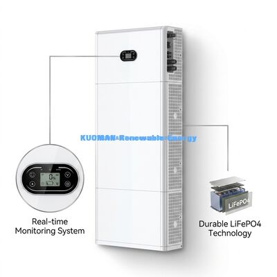 แบตเตอรี่ LiFePO4 แบบวางซ้อนได้ เป็นมิตรต่อสิ่งแวดล้อม 51.2V 400Ah สำหรับการจัดเก็บพลังงานในบ้าน พร้อมการรับประกัน 10 ปี