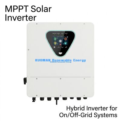 อินเวอร์เตอร์ไฮบริดโซลาร์เซลล์ 6KW พร้อม MPPT คู่ และระดับการป้องกัน IP65 สำหรับการใช้งานในบ้านและเชิงพาณิชย์
