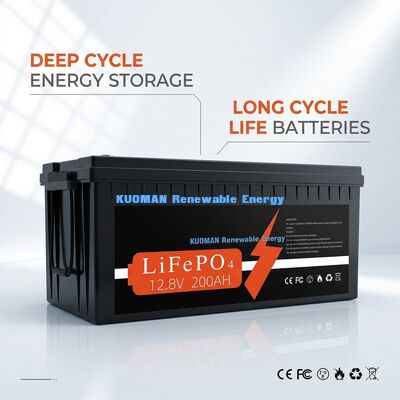 แบตเตอรี่ลิเธียมไอออนฟอสเฟต 12V 200Ah แบบ Deep Cycle พร้อมรอบการใช้งาน 8000 รอบ และการรับประกัน 10 ปี สำหรับการกักเก็บพลังงาน