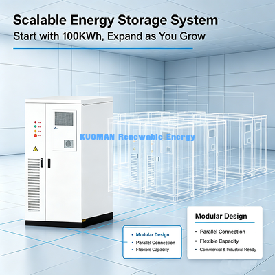 แบตเตอรี่ ESS ราคา 100KWh แบตเตอรี่ LiFePO4 ขนาด 50kW กระเป๋าเก็บพลังงานสําหรับโรงงาน