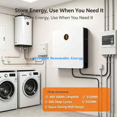 แบตเตอรี่ลิเธียมไอออน 48V 100Ah แบบบางสำหรับระบบโซลาร์เซลล์นอกกริดสำหรับบ้าน