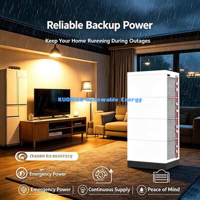 ระบบจัดเก็บแบตเตอรี่แบบโมดูลาร์แนวตั้ง 51.2V ไม่ต้องใช้ชั้นวางเพิ่มเติมสำหรับโรงรถที่บ้าน