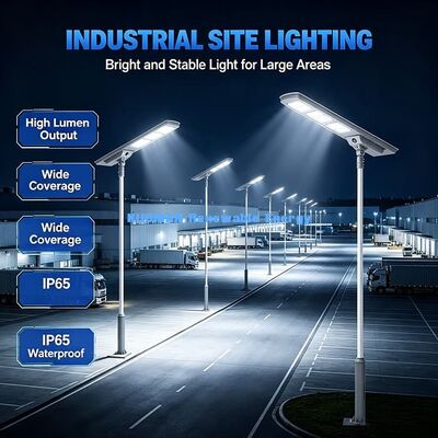 ไฟถนนโซลาร์เซลล์กลางแจ้ง 40W พร้อมแบตเตอรี่ LiFePO4 ในตัว ไฟ LED โซลาร์เซลล์ระดับ IP65 สำหรับถนนในเมืองและจัตุรัส