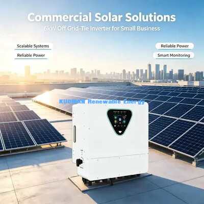 98% ประสิทธิภาพสูง 6KW ไฮบริด โซลาร์ อินเวอร์เตอร์ 50-450VDC PV Input IP65