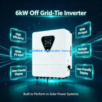 6KW 2 MPPT โซลาร์ไฮบริด อินเวอร์เตอร์กระแสไฟฟ้า แทรนซฟอร์ม Wi-Fi ติดตามระยะไกล