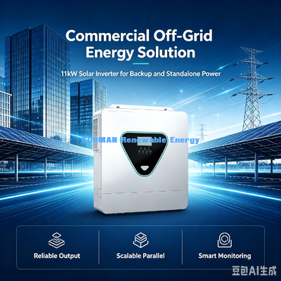 11KVA Off-Grid Solar Inverter PV Input 500V Max Dual AC Output Solar Hybrid Inverter