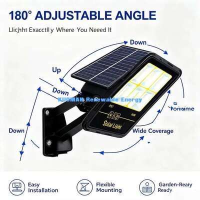 ไฟสวนพลังงานแสงอาทิตย์กลางแจ้ง IP65 กันน้ำ เซ็นเซอร์อัตโนมัติ ไฟ LED ส่องทาง ขับรถ ลานบ้าน