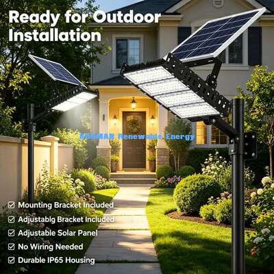 200W ประหยัดพลังงานแสงอาทิตย์ LED Flood Light 120lm/W ความสว่างสูง สนามพาร์ค สนามแสงอาทิตย์ Flood Lamp