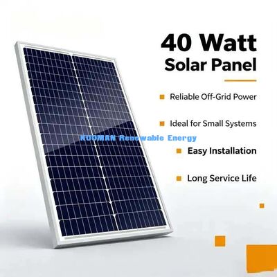 แพเนลพลังแสงอาทิตย์โมโนคริสตัลลิน 40W สําหรับพลังงานเรือเรือ, โคมไฟ Yard และกล้องวงจรปิด