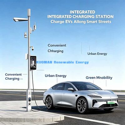 สมาธิเมือง สายไฟสมาธิ สายไฟสมาธิถนน สายไฟสมาธิที่มีกล้อง CCTV สาย WiFi และสถานีชาร์จ EV