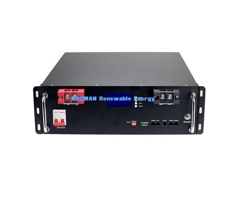 KM 48V 100Ah LiFePO4 Battery Rack Module Deep Cycles 8000 Times