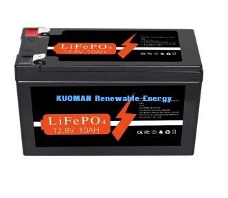 แบตเตอรี่ลิเธียม LiFePO4 12V 10Ah 128Wh สำหรับการเก็บพลังงานและการใช้งานในรถ RV