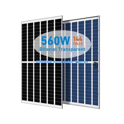 แผงโซลาร์เซลล์ Mono Perc 540W 550W ประสิทธิภาพ 22% ดีไซน์กระจกไร้กรอบ