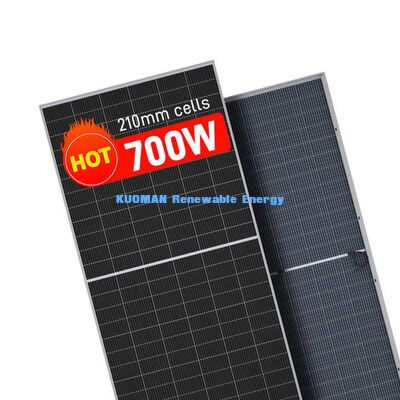 แผงโซลาร์เซลล์โมโนคริสตัลไลน์ 700W ทนทานต่อสภาพอากาศ IP65 ขนาด 1722x1134x30 มม.