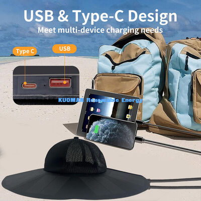 หมวกพลังงานแสงอาทิตย์แบบพับได้แบบพกพา KM