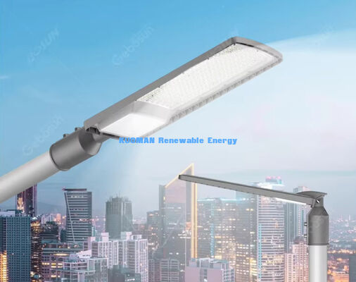 50W-200W โซลาร์ LED Street Light Outdoor IP66 กันน้ํา 50000 ชั่วโมง อายุการใช้งานสําหรับที่จอดรถและทางด่วน
