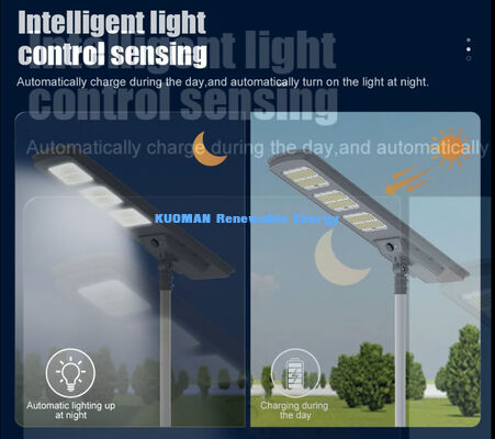 ไฟถนน LED โซลาร์เซลล์ All In One 220lm/W กันน้ำ IP65 พร้อมสำรองไฟ 2-3 วันฝนตก สำหรับส่องสว่างถนนและสวน