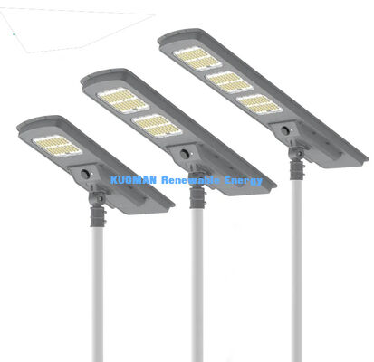 ความสว่างสูง 60W/80W IP65 กันน้ํา Street Light All-in-One โซลาร์ Outdoor Road Square Lights 220lm/w อายุการใช้งานยาวนาน