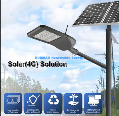 ไฟฟ้าถนนพลังแสงอาทิตย์แบบสมาร์ท พร้อม 4G IoT, การบริหารจัดการกลาง และ IP66 กันน้ําสําหรับเมืองที่สมาร์ท