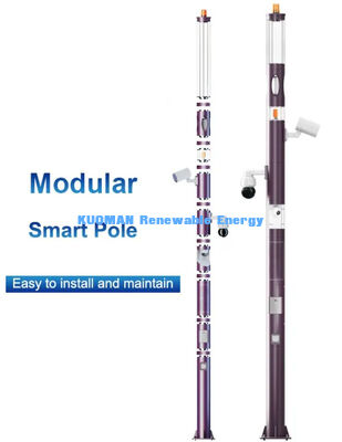 เสาไฟส่องสว่างอัจฉริยะควบคุมระบบ LED หน้าจออัจฉริยะเสาไฟรีโมท