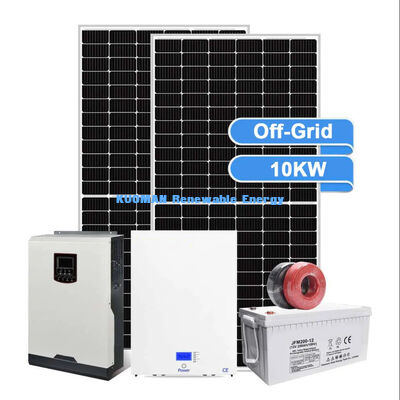 ระบบแผ่นพลังแสงอาทิตย์ซิลิคอนโมครีสตัลลิน 10Kw พร้อมความทนทานต่ออากาศ IP65 สําหรับการเก็บแบตเตอรี่พลังแสงอาทิตย์ในบ้าน