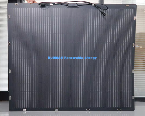 แผงโซลาร์เซลล์พลังงานแสงอาทิตย์แบบยืดหยุ่นกันน้ำ IP68 100W ดัดงอได้ 360° สำหรับหลังคาและเรือ พร้อมใบรับรอง FCC
