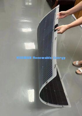 100W 210W IP68 ปรับน้ํา แผ่นแสงอาทิตย์ยืดหยุ่น ผนังบาง แผ่นไฟฟ้าไฟฟ้าสําหรับการเดินทางและที่พัก