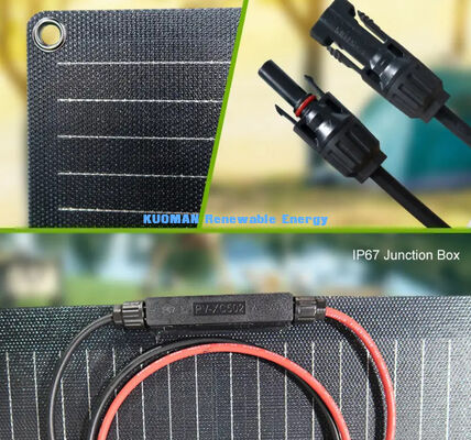 100W 210W IP68 ปรับน้ํา แผ่นแสงอาทิตย์ยืดหยุ่น ผนังบาง แผ่นไฟฟ้าไฟฟ้าสําหรับการเดินทางและที่พัก