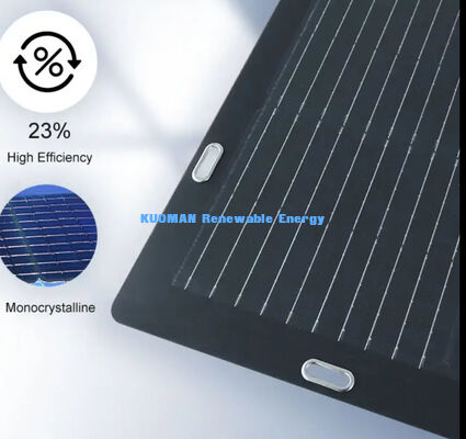 แผ่นแสงอาทิตย์ ETFE แบบยืดหยุ่น 100W สําหรับการเดินทาง RV และการผจญภัยกลางแจ้ง