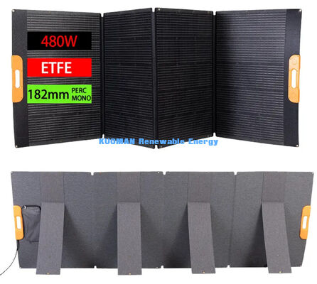 ETFE แปลงแสงอาทิตย์ 22% ประสิทธิภาพ แปลงแสงอาทิตย์พับพกพาที่มีการออกแบบพับและความทนทานต่ออากาศ