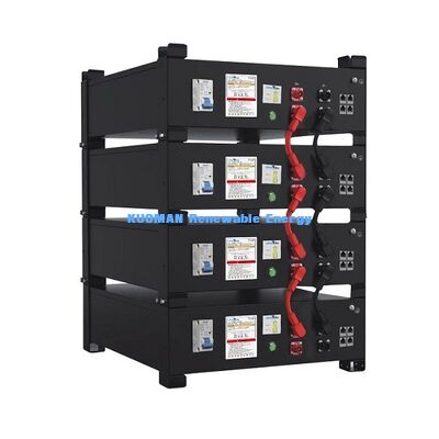 KM New Power 51.2V 400Ah LiFePO4 ระบบเก็บแบตเตอรี่ในบ้าน ความจุ 10.24KWh ~ 30.72KWh และอายุการใช้งาน 6000 วงจร