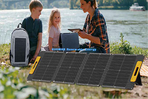เครื่องชาร์จพลังแสงอาทิตย์แบบอากาศอ่อน 55W - แพเนลพลังแสงอาทิตย์แบบพกพาสําหรับการเดินทางและการเดินป่า