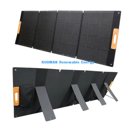 300W แผงโซลาร์เซลล์พับได้กันน้ำ เครื่องชาร์จพลังงานแสงอาทิตย์แบบพกพาพร้อมเซลล์เกรด IBC