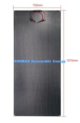 แผงโซลาร์เซลล์แบบยืดหยุ่นกันน้ำ IP68 กำลังไฟ 200W สามารถงอได้ 360° สำหรับพลังงานหมุนเวียน