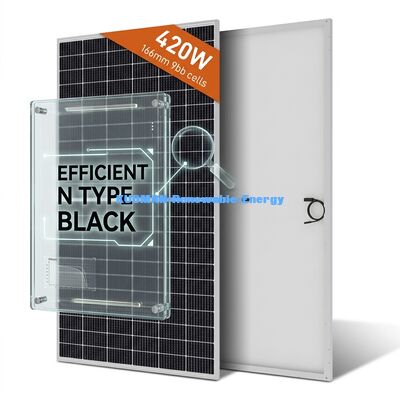 แผนไฟฟ้าพลังแสงอาทิตย์โมโนคริสตัลลิน 300W-400W พร้อมกรอบอลูมิเนียมแบบแอนอดิซิส เพื่อประสิทธิภาพสูง