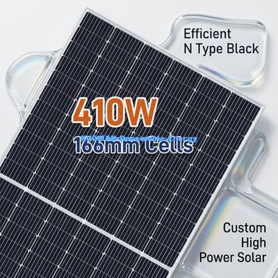 แผนไฟฟ้าพลังแสงอาทิตย์โมโนคริสตัลลิน 300W-400W พร้อมกรอบอลูมิเนียมแบบแอนอดิซิส เพื่อประสิทธิภาพสูง