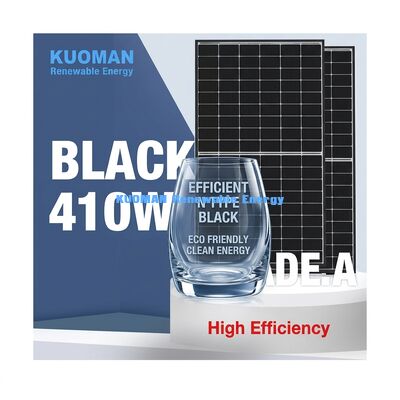 N Type Black Solar Panel 415W มีประสิทธิภาพ 22% และกรอบอลูมิเนียมแอนอดิซ