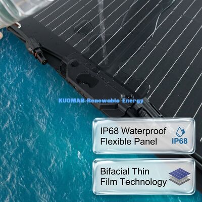 แผงโซลาร์เซลล์ ETFE เคลือบ 100W แบบงอได้ ยืดหยุ่น สำหรับปีนเขาและ Overlanding