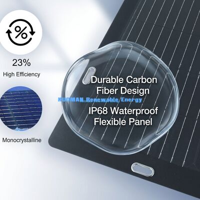 แผ่นแสงอาทิตย์ ETFE แบบยืดหยุ่น 100W สําหรับการเดินทาง RV และการผจญภัยกลางแจ้ง
