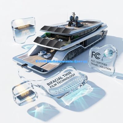 พานล์แสงอาทิตย์ยืดหยุ่นขนาด 210W ultra-thin IP65 สําหรับการใช้ในเรือ RV และนอกเครือข่าย