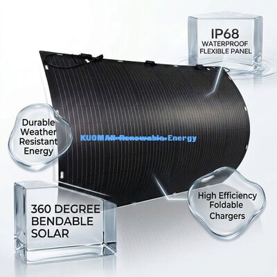 พานล์แสงอาทิตย์ยืดหยุ่นขนาด 210W ultra-thin IP65 สําหรับการใช้ในเรือ RV และนอกเครือข่าย