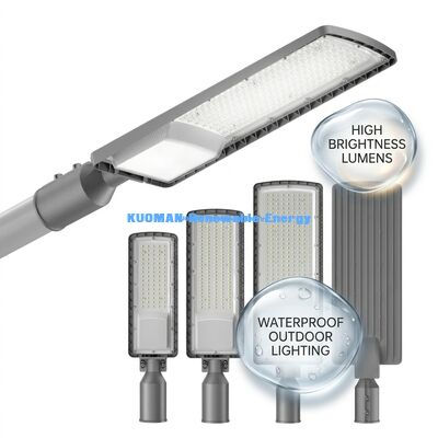 50W-200W โซลาร์ LED Street Light Outdoor IP66 กันน้ํา 50000 ชั่วโมง อายุการใช้งานสําหรับที่จอดรถและทางด่วน