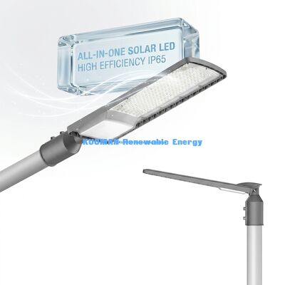 50W-200W โซลาร์ LED Street Light Outdoor IP66 กันน้ํา 50000 ชั่วโมง อายุการใช้งานสําหรับที่จอดรถและทางด่วน