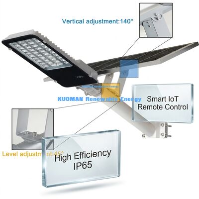 IP65 กันน้ําแสงอาทิตย์ LED Street Light 100-500W ปรับแต่งด้วย 2700-6000K CCT สําหรับการสว่างสวนและถนน