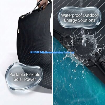 แผงโซลาร์เซลล์ ETFE เคลือบ 100W แบบงอได้ ยืดหยุ่น สำหรับปีนเขาและ Overlanding