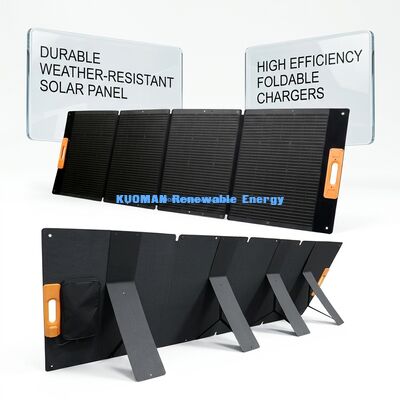 300W แผงโซลาร์เซลล์พับได้กันน้ำ เครื่องชาร์จพลังงานแสงอาทิตย์แบบพกพาพร้อมเซลล์เกรด IBC
