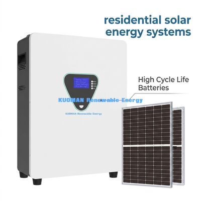 แบตเตอรี่เก็บพลังงานแสงอาทิตย์ LiFePO4 ที่ติดติดผนัง 6000 วงจร และ 25.6/51.2V สําหรับสํารองที่บ้าน