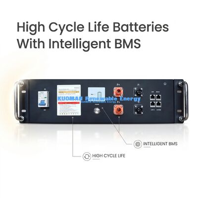 KM พลังงานใหม่ 51.2V 100Ah LiFePO4 แบตเตอรี่เก็บพลังงานบ้าน UL9540A UL1973 รับรองสําหรับระบบแสงอาทิตย์